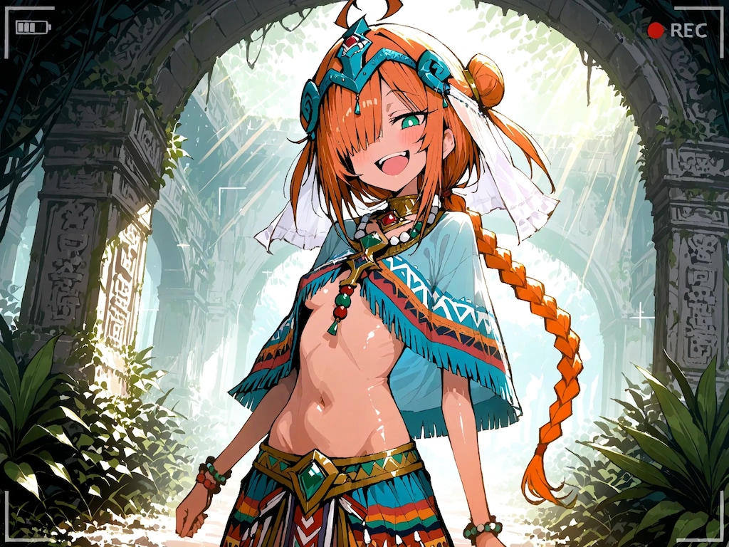 南米の遺跡を巡る目隠れちゃん☆