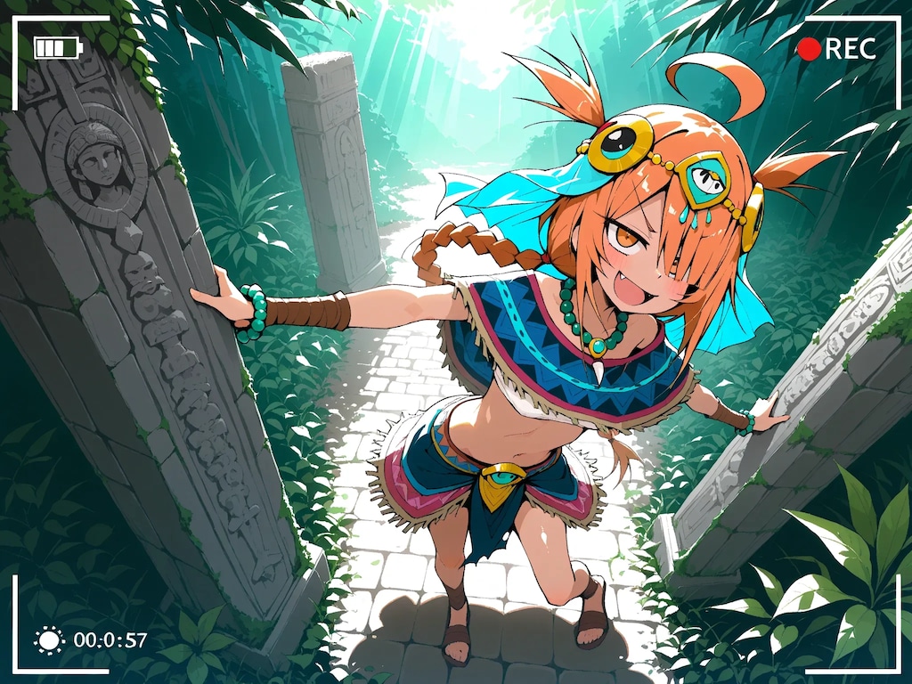 南米の遺跡を巡る目隠れちゃん☆