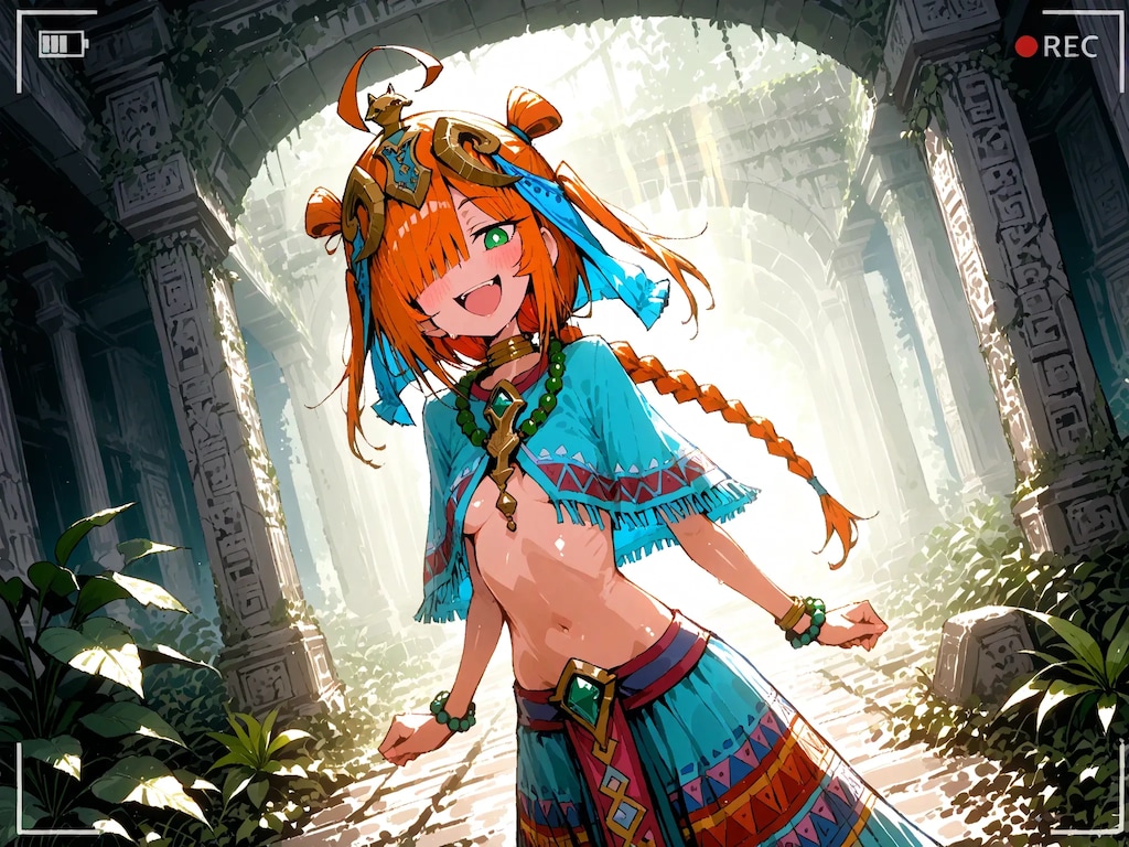 南米の遺跡を巡る目隠れちゃん☆