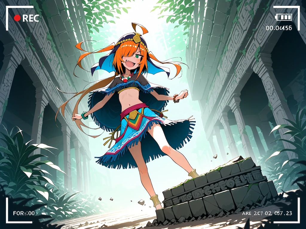 南米の遺跡を巡る目隠れちゃん☆