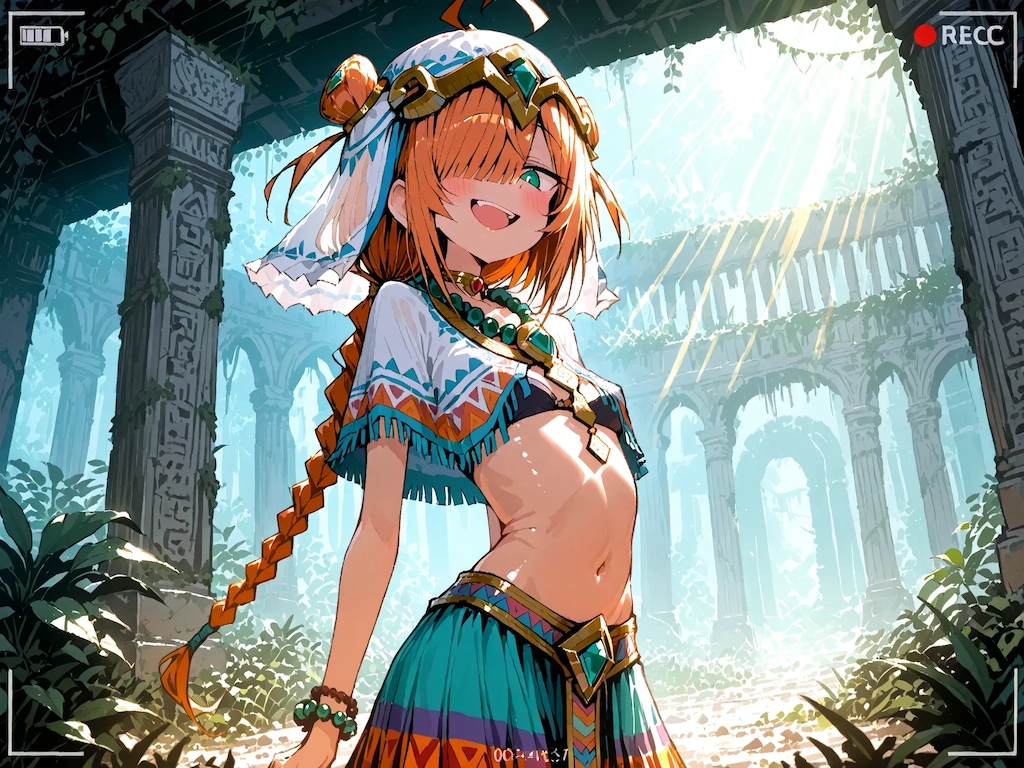 南米の遺跡を巡る目隠れちゃん☆