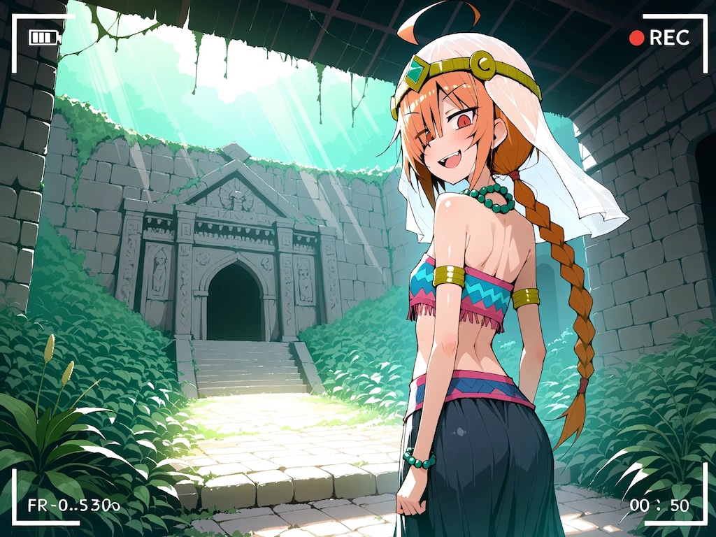 南米の遺跡を巡る目隠れちゃん☆