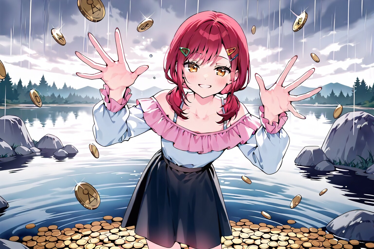 小鈴ちゃんとコインの雨