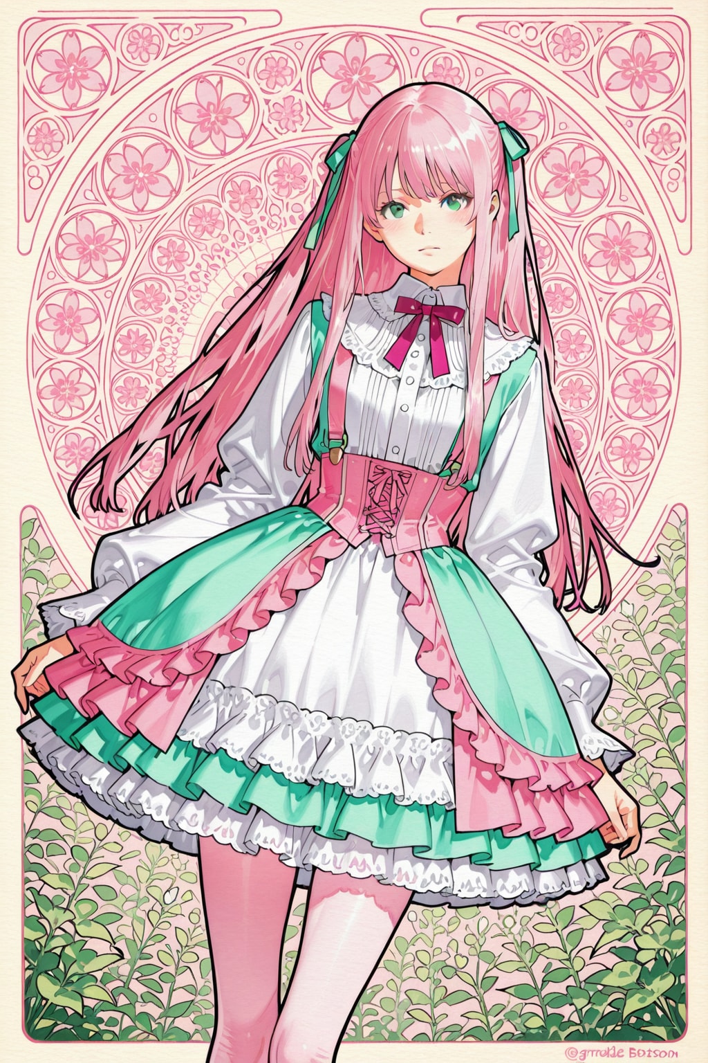 ピンクメイド | の人気AIイラスト・グラビア