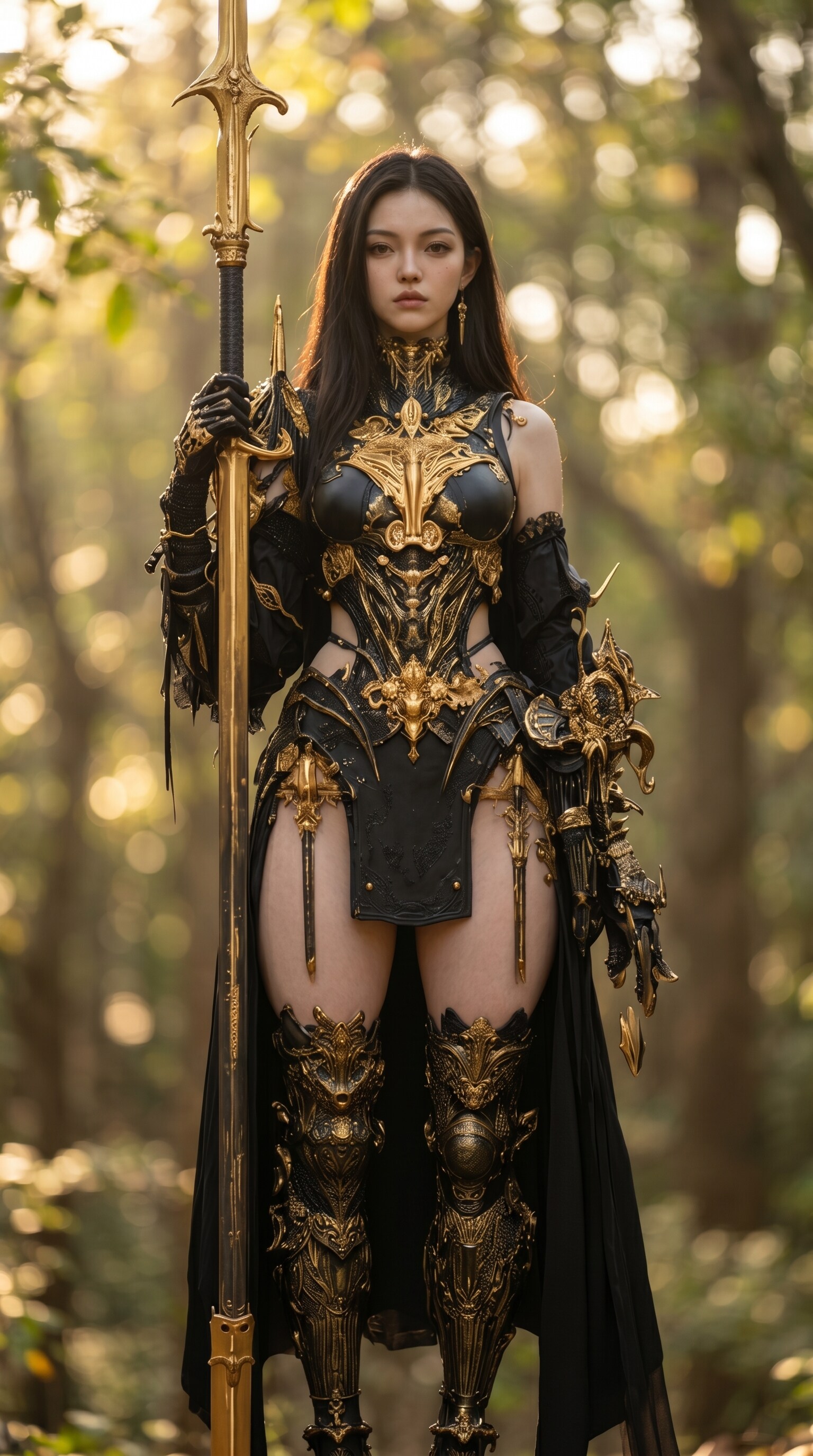 囁きの森を守る、女戦士