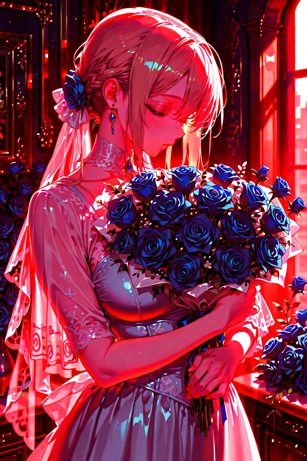 貴女に青い薔薇の花束を | の人気AIイラスト・グラビア