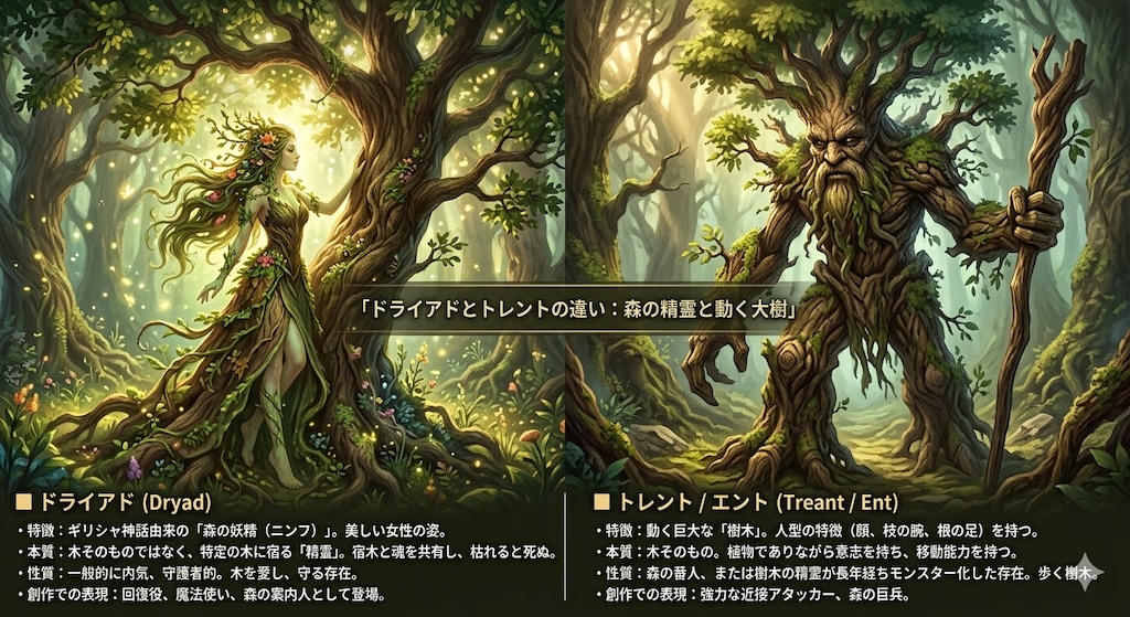 ドライアードとトレントの違い