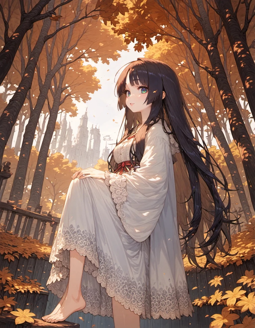 Autumn Beneath Her Quiet Smile