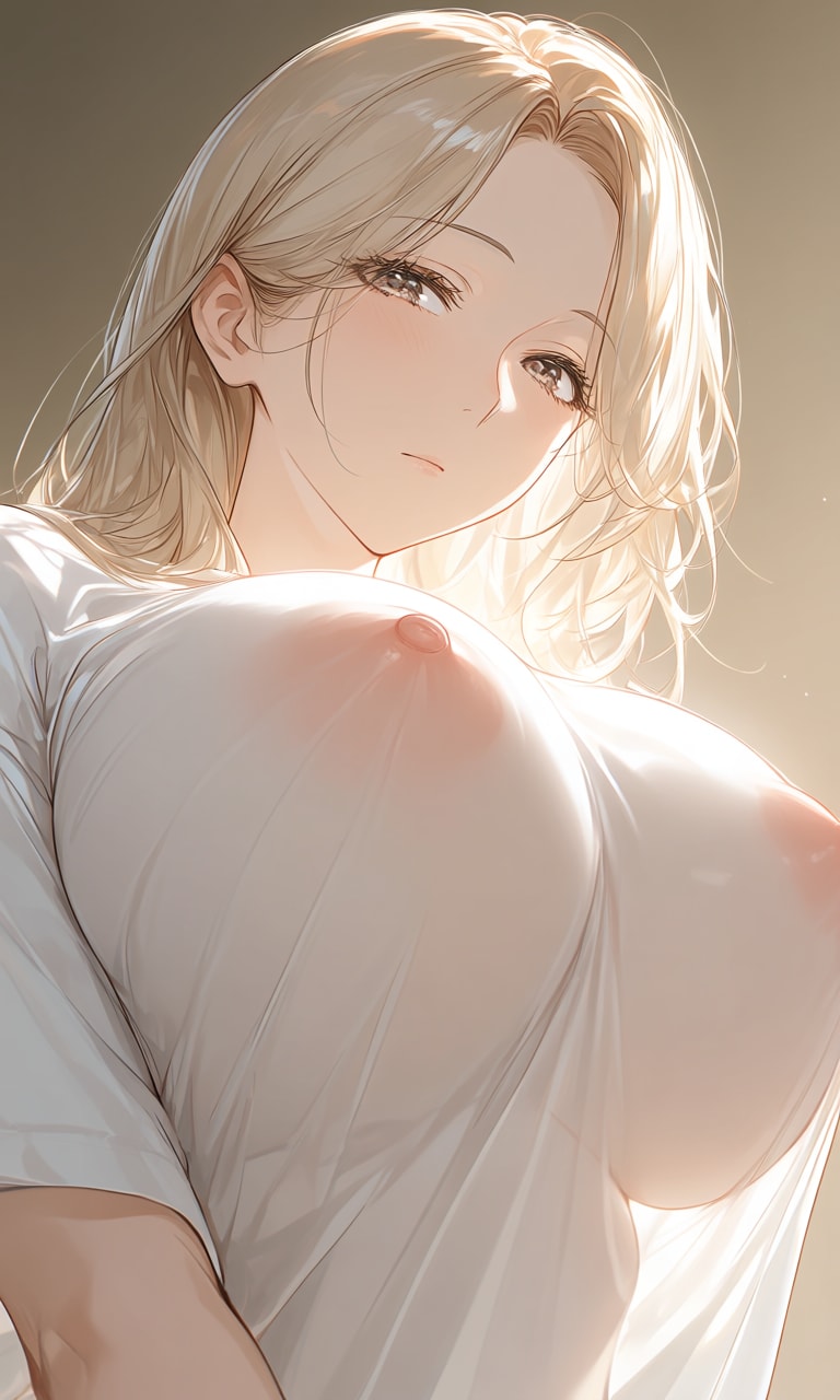 上向き乳首を修行中