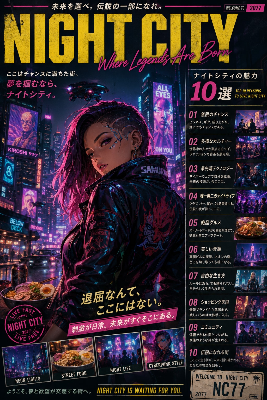 ナイトシティに住みたくなるポスター