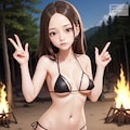 キャンプでの可愛らしさ大放出！からかい上手の高木さんが楽しむ焚火とマイクロビキニ 11枚目
