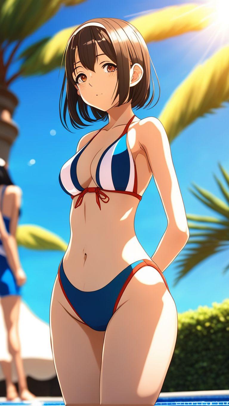 プールサイドにて