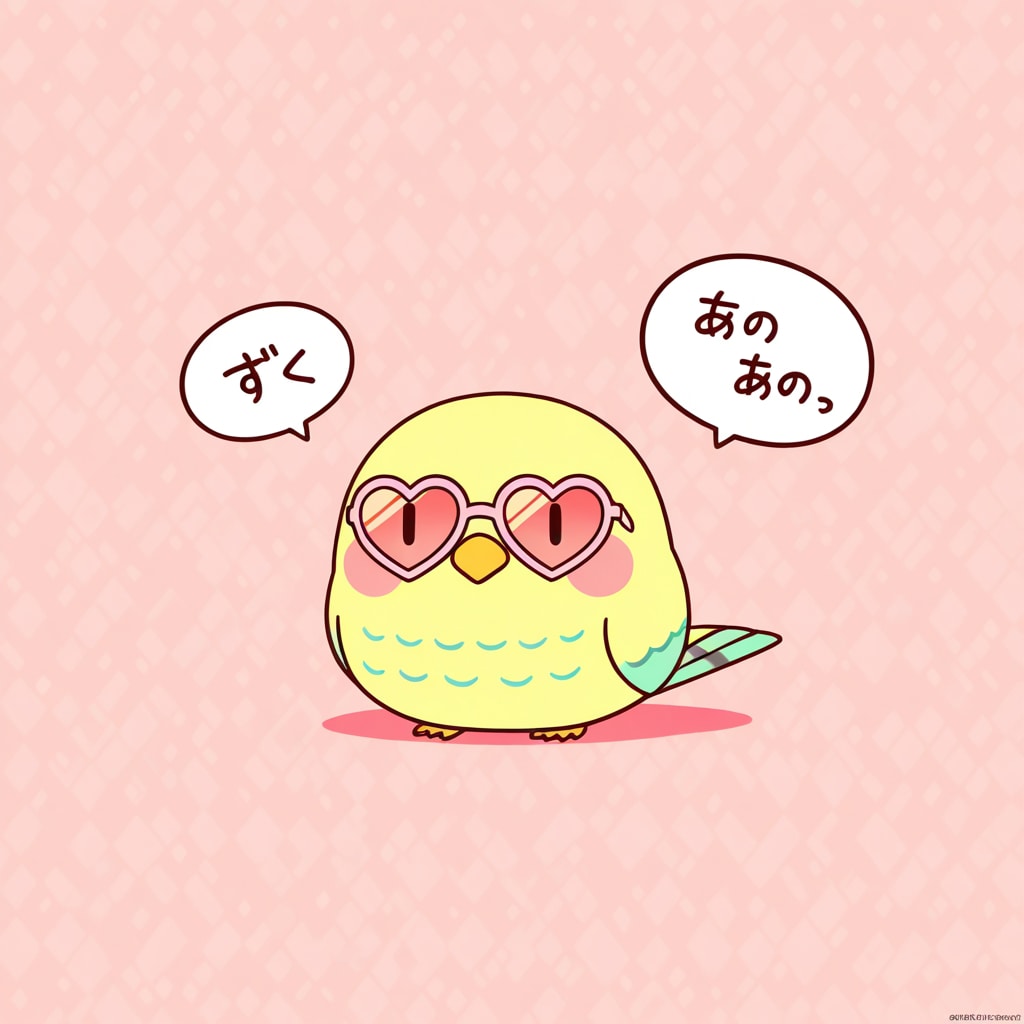 ハートサングラスインコ