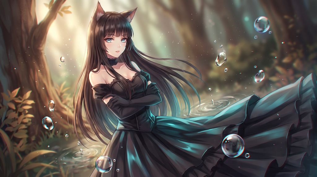 黒猫青瞳の森姫