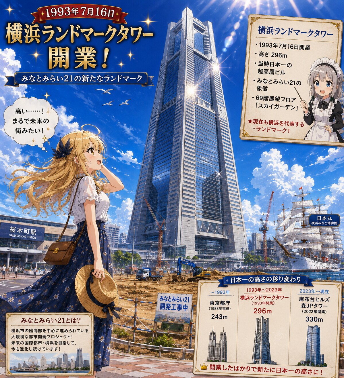 7月16日は横浜ランドマークタワーの開業日
