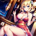 巨乳短髪エルフちゃんとお酒 4枚目