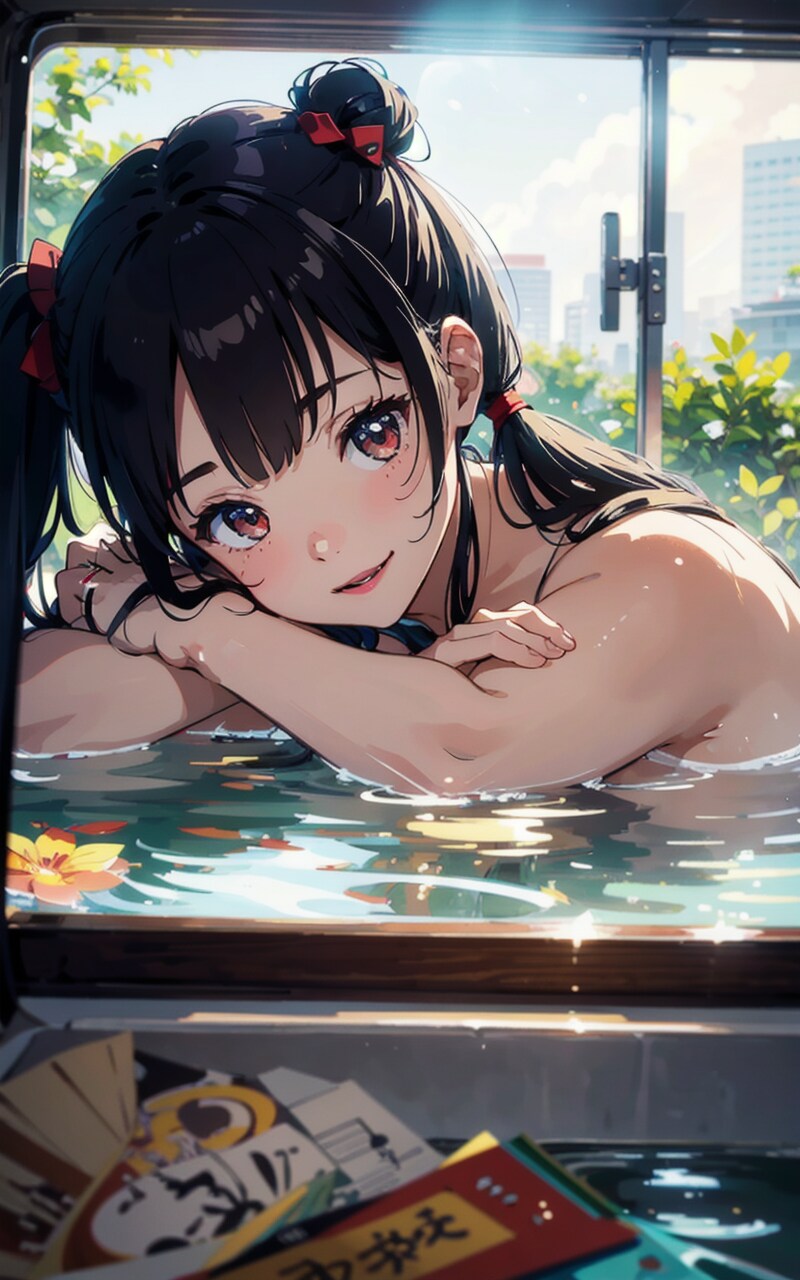 休日の朝風呂