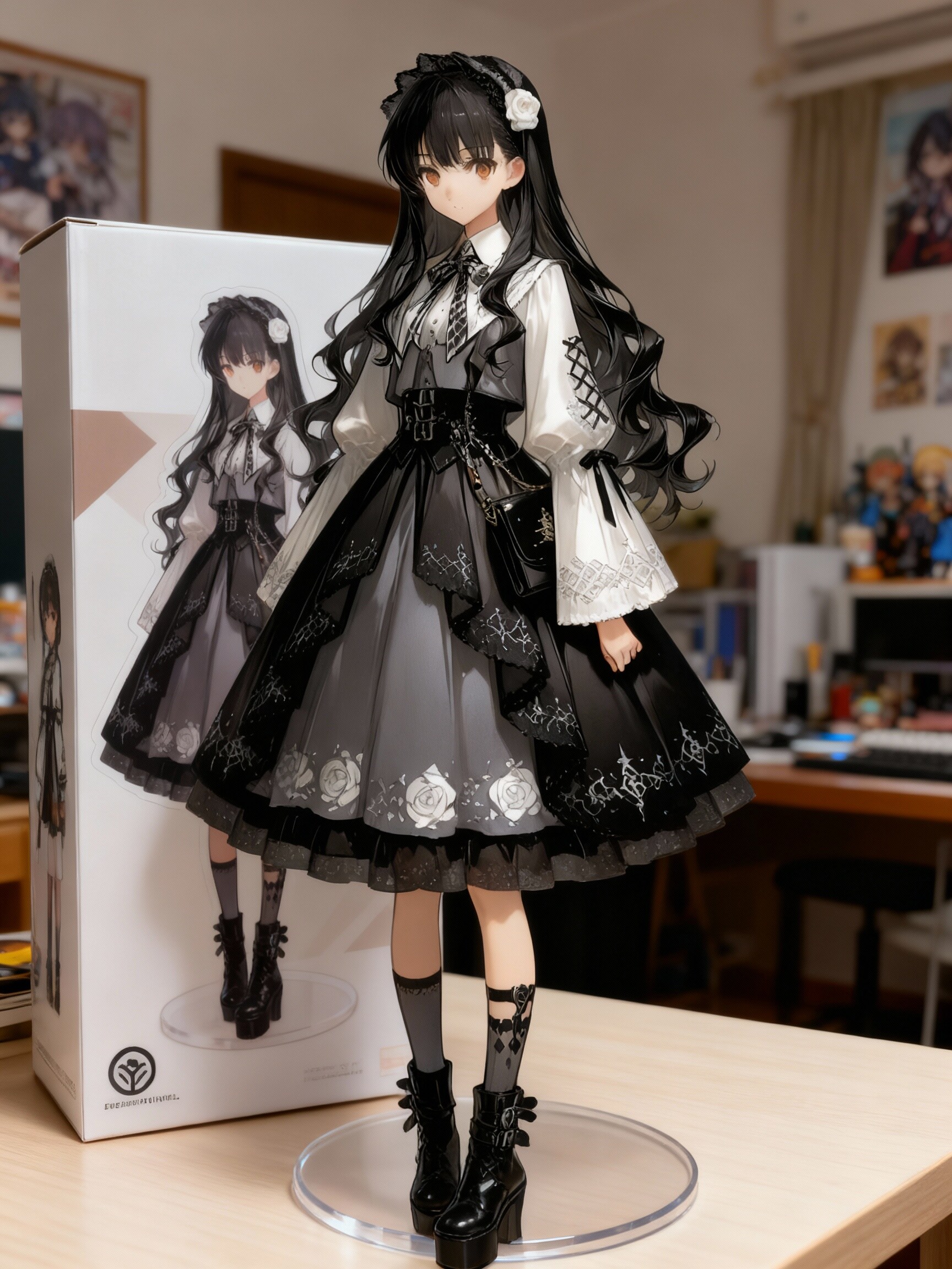 フィギュア化　ゴシック風衣装の美少女 | の人気AIイラスト・グラビア