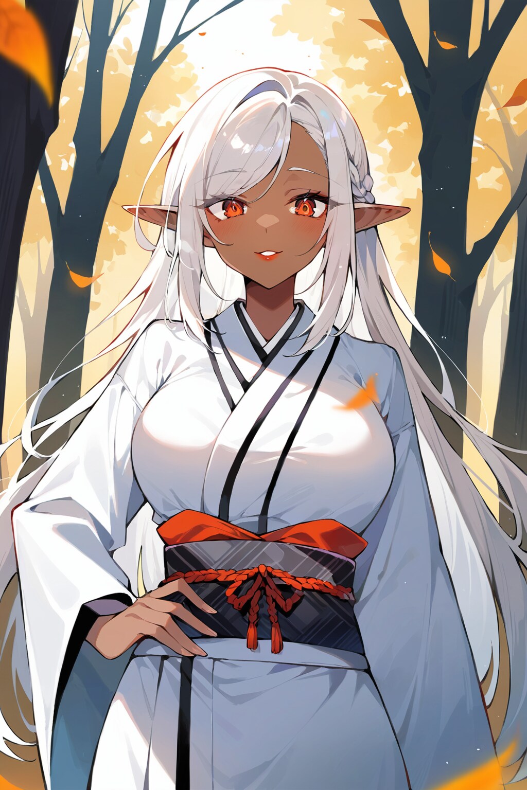 和風ダークエルフさん　その３ | の人気AIイラスト・グラビア