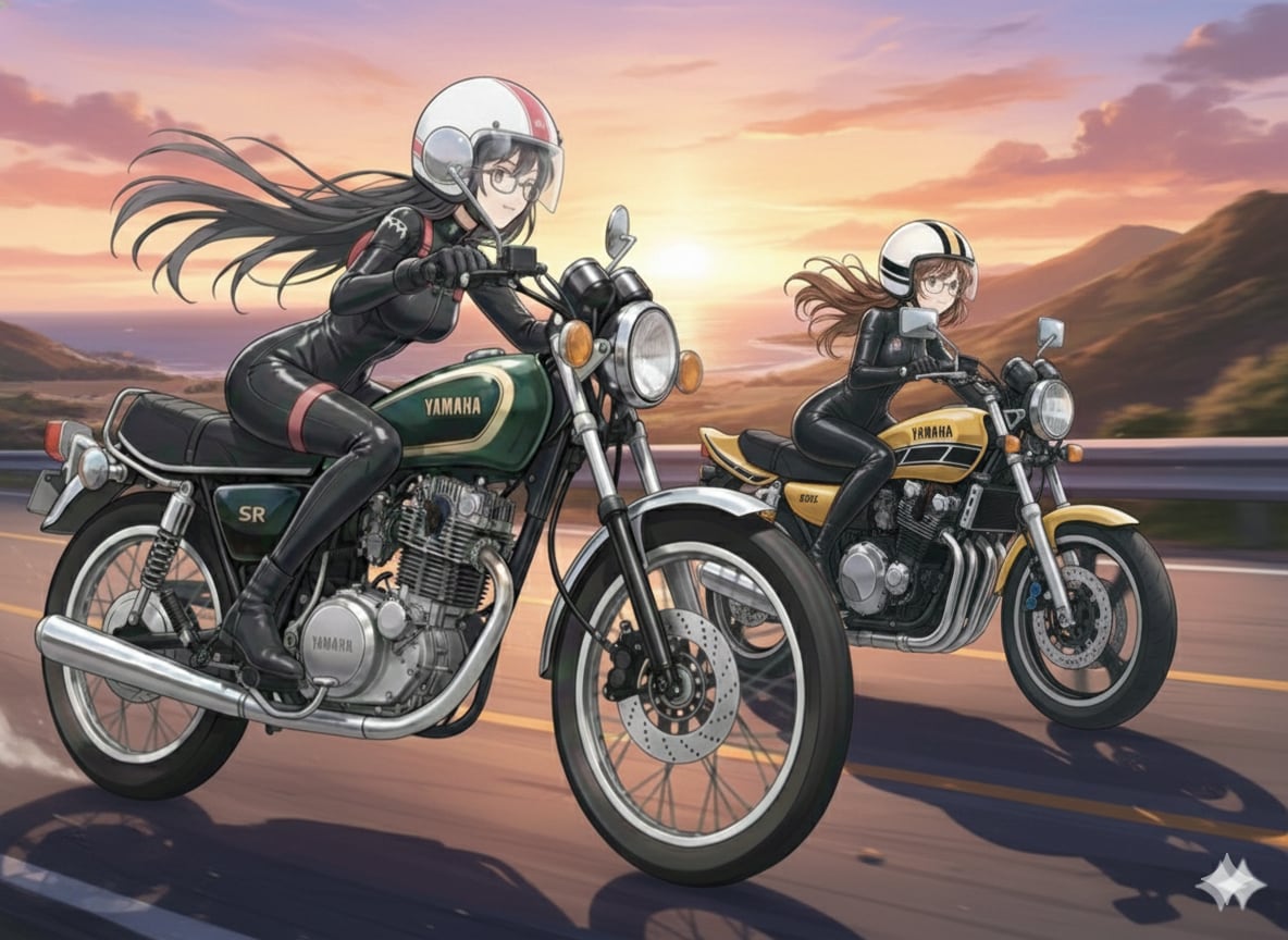 <うちの子ちゃん&先輩ちゃん>念願のTouring | の人気AIイラスト・グラビア