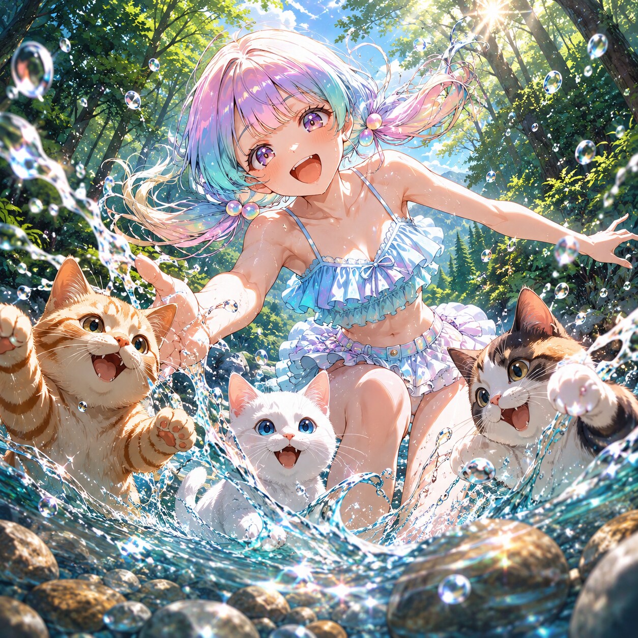 🍃🫧🩵🐱🐱🐱🍃🫧🩵