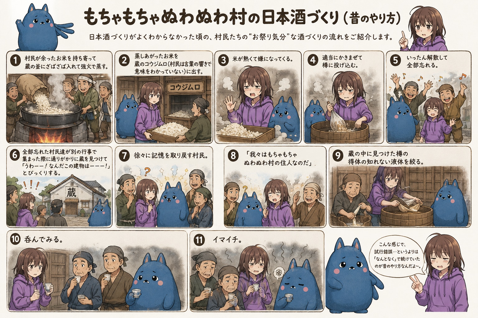 もちゃぬわ村の日本酒造り