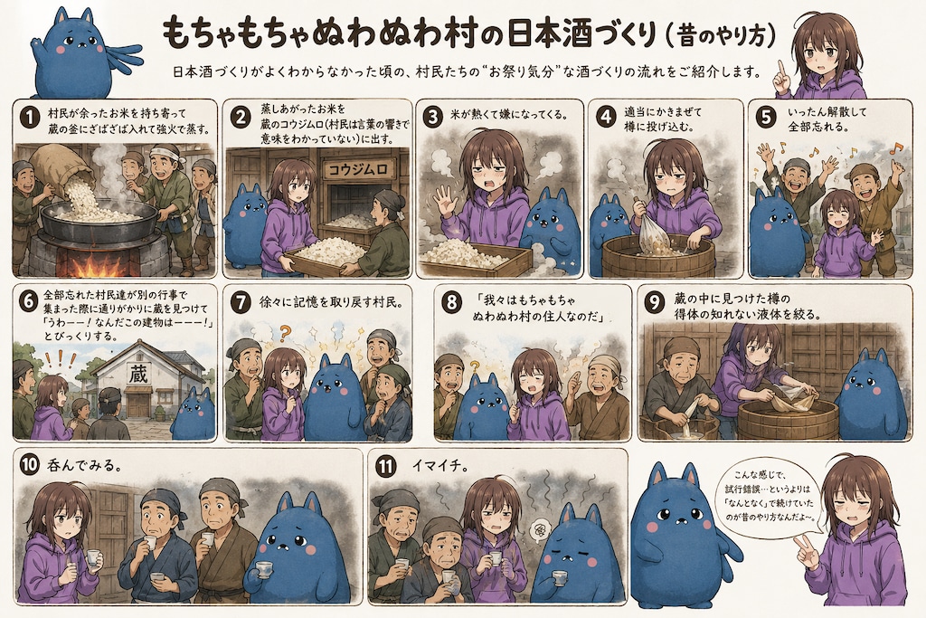 もちゃぬわ村の日本酒造り