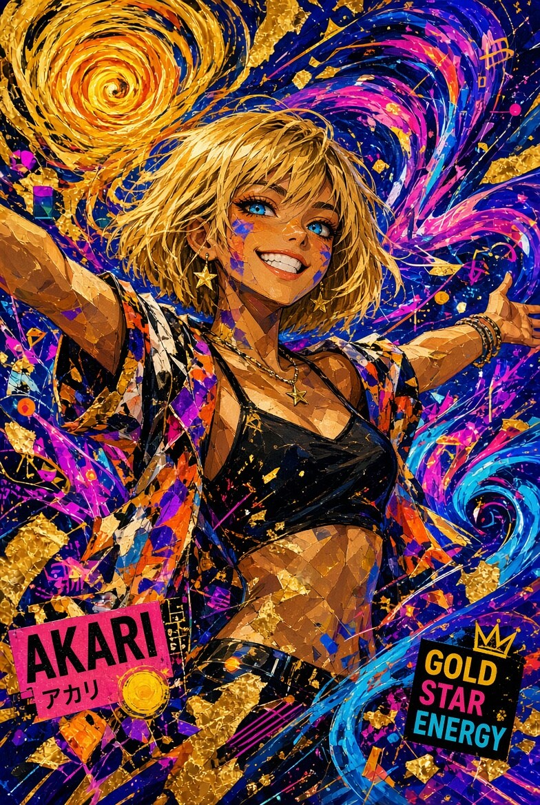 芸術的な金髪ギャル（アカリ） | の人気AIイラスト・グラビア