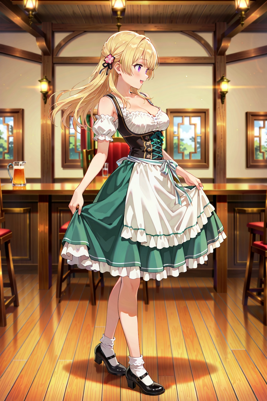 隣の点が気になるディアンドル娘 Z113