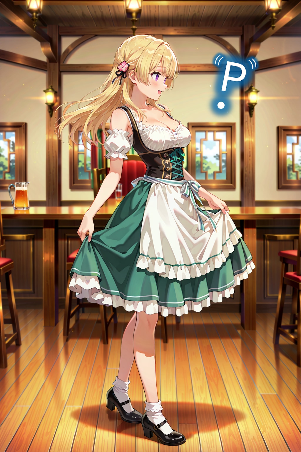 隣の点が気になるディアンドル娘 Z113