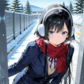 雪の日の登校① 2枚目