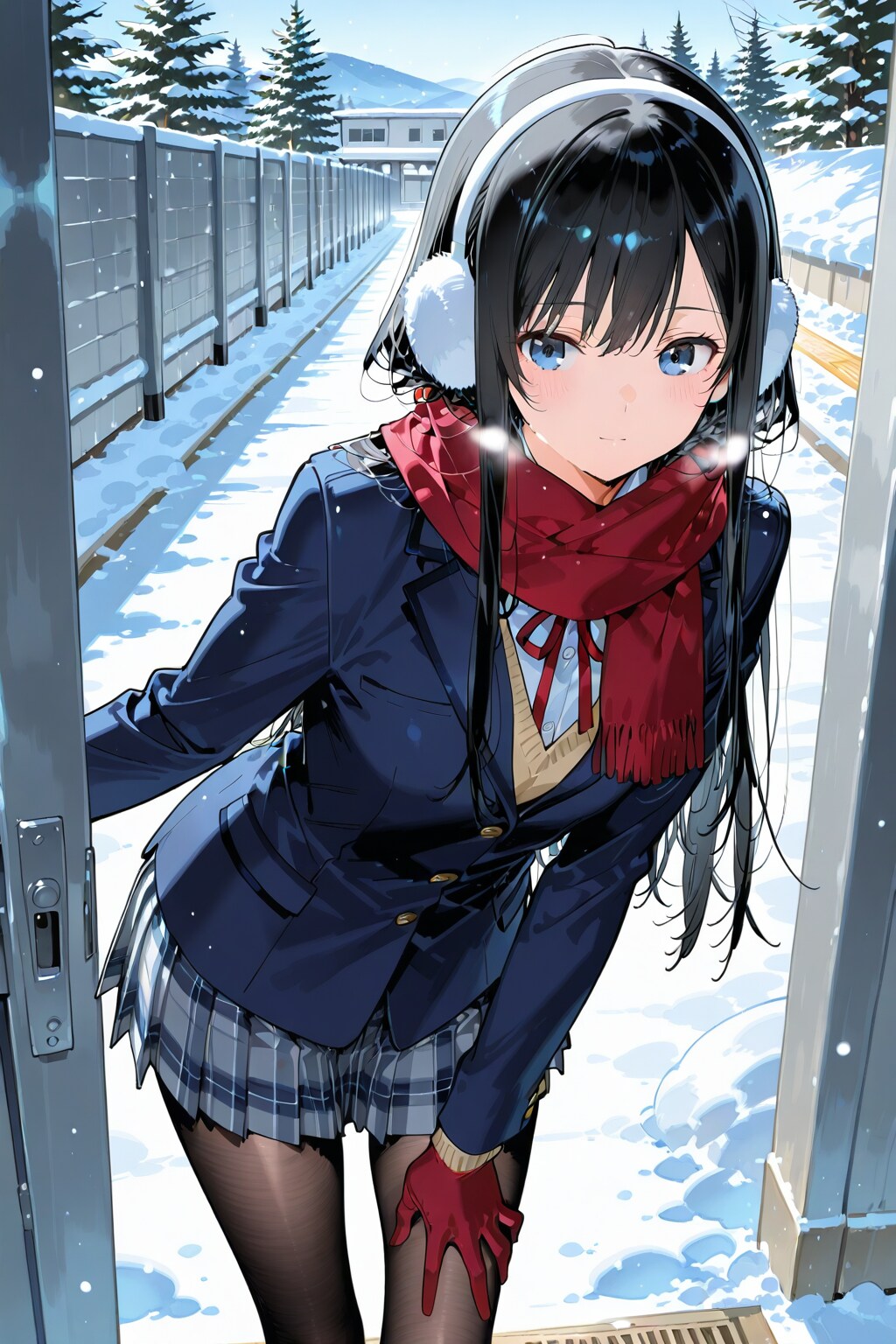 雪の日の登校①