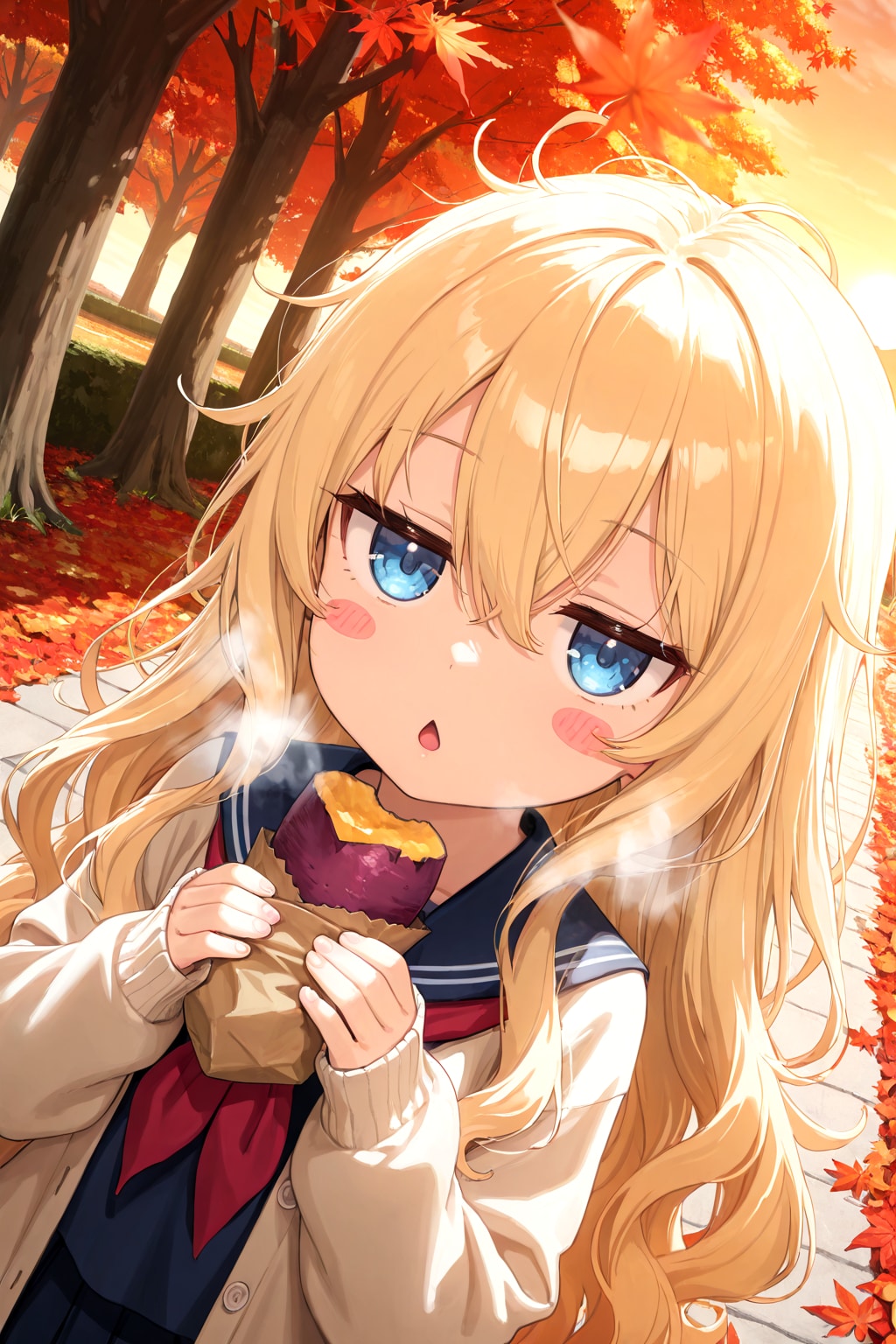 にぃにぃ、焼き芋、焼き芋食べたいぞ、買ってほしいぞ。