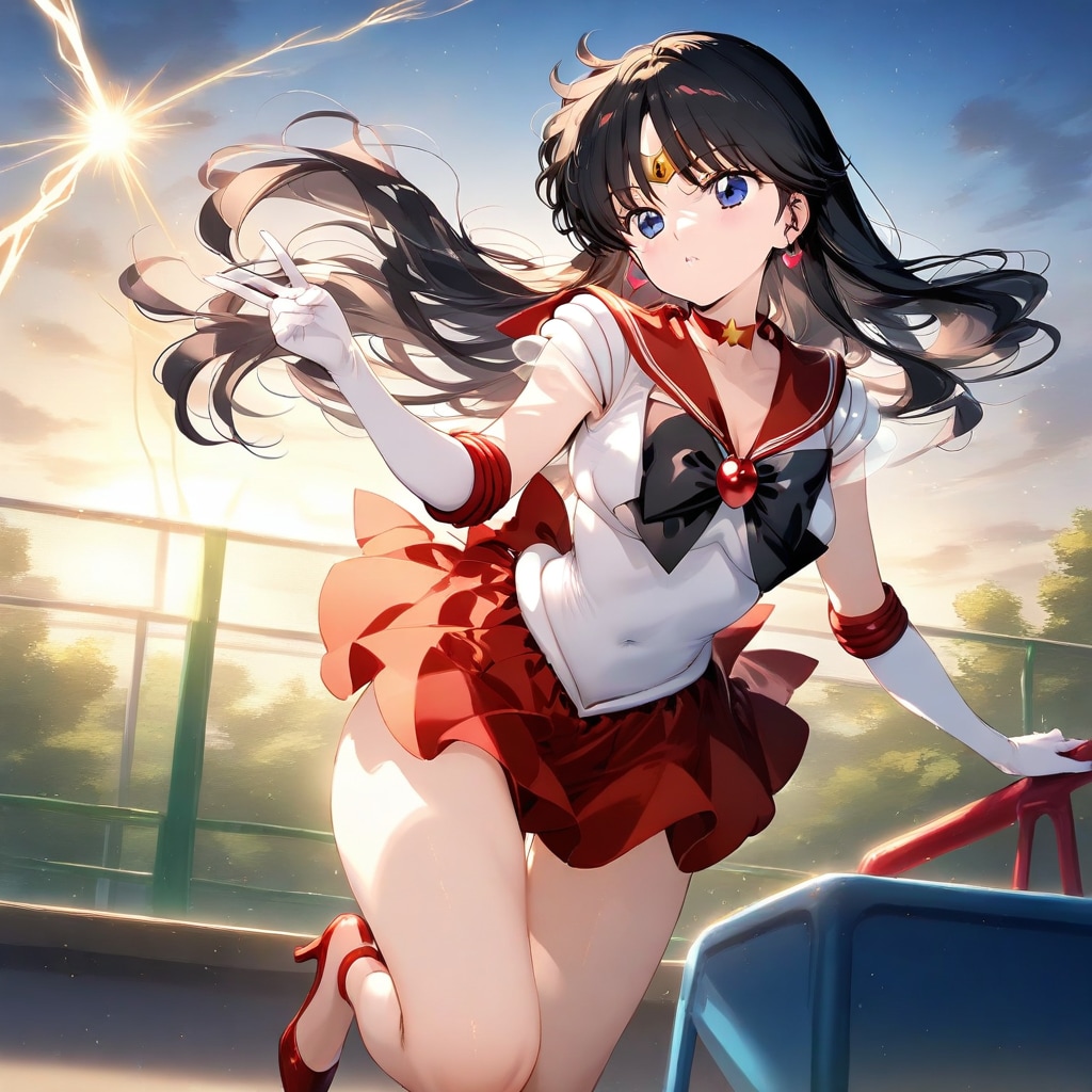 妖魔と戦うセーラーマーズ