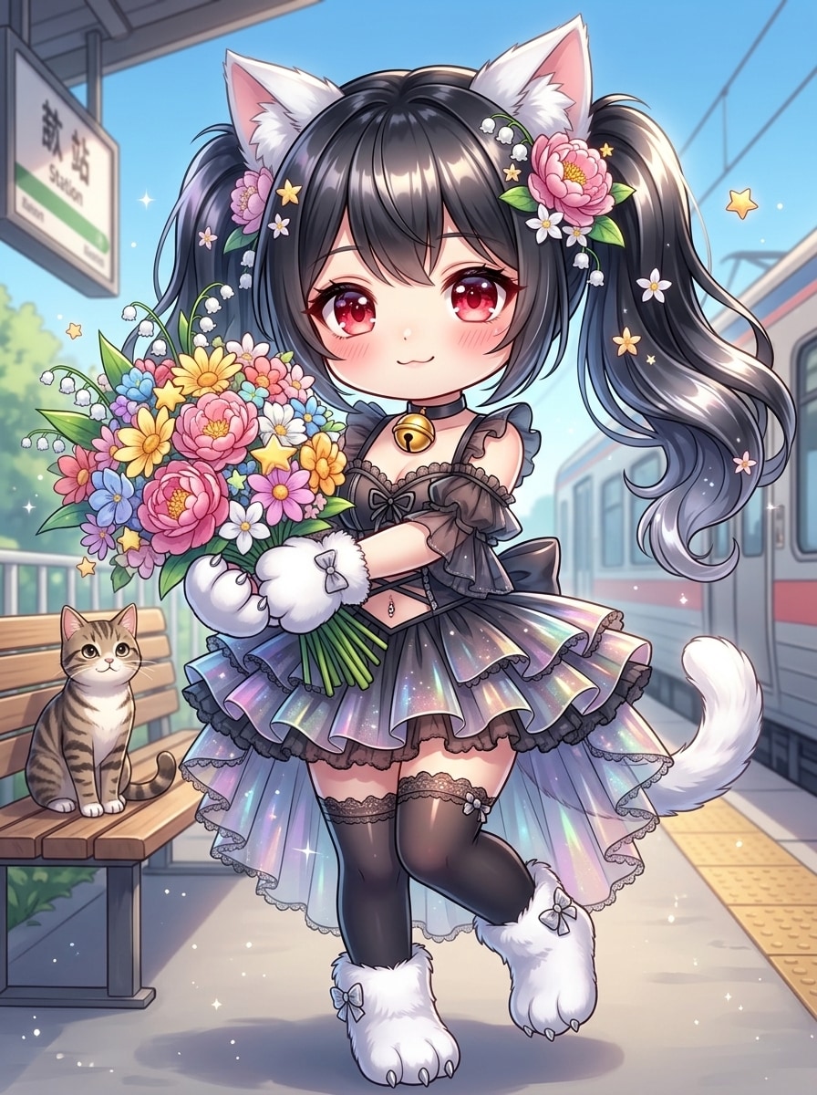 黒ツイにゃん | の人気AIイラスト・グラビア