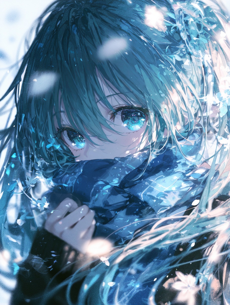 青いマフラー | の人気AIイラスト・グラビア