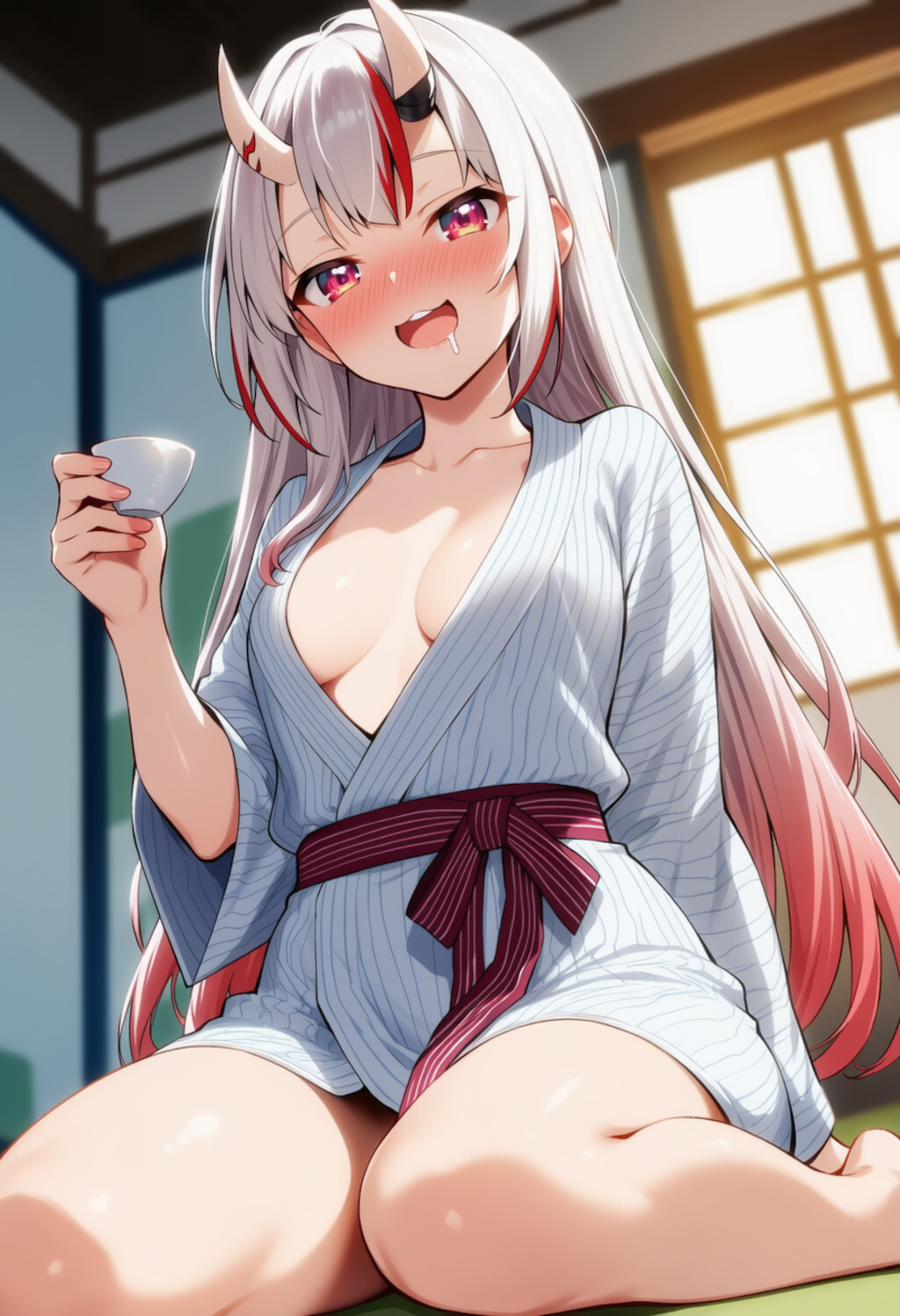 一緒に飲む？（百鬼あやめ）