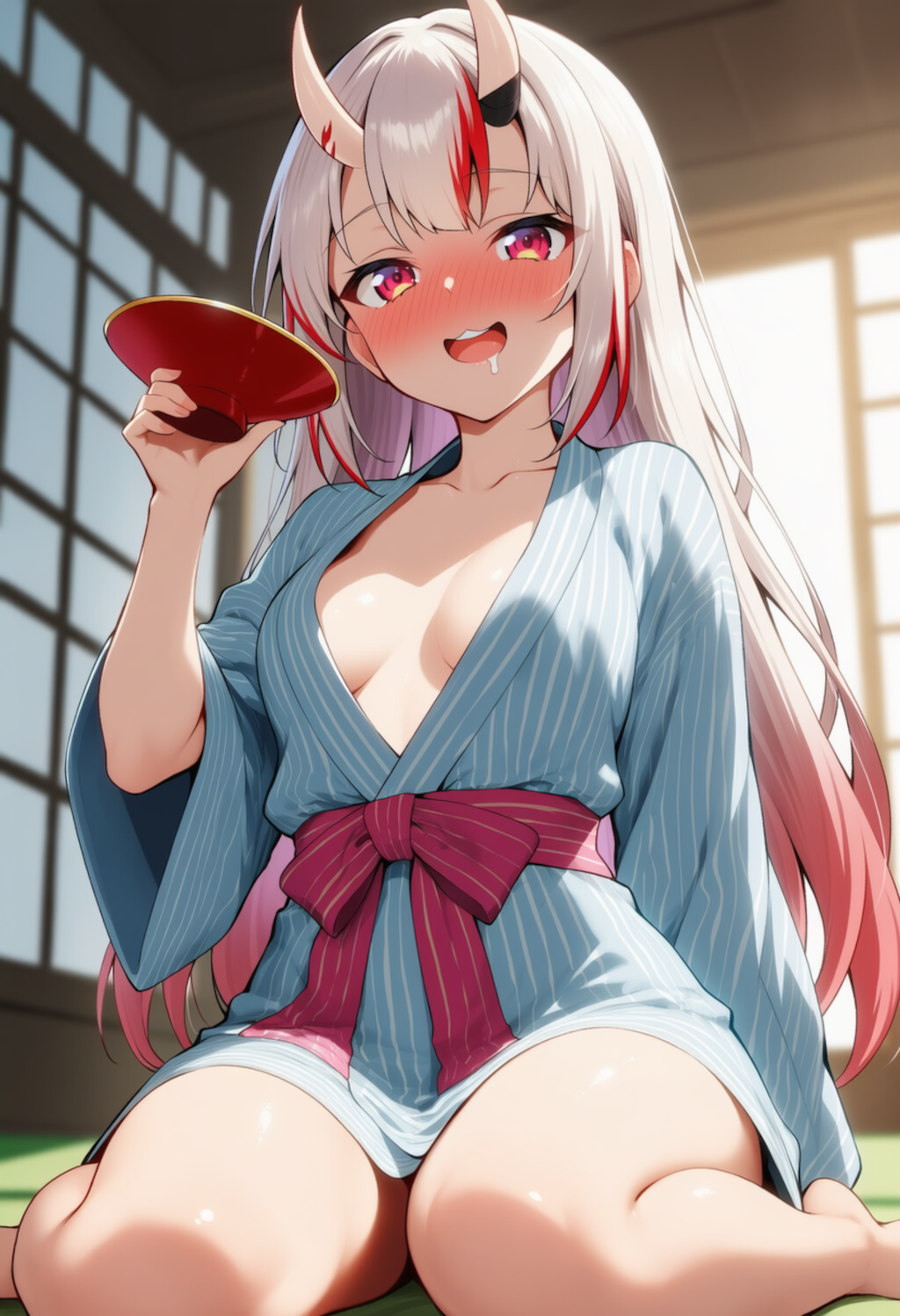一緒に飲む？（百鬼あやめ）