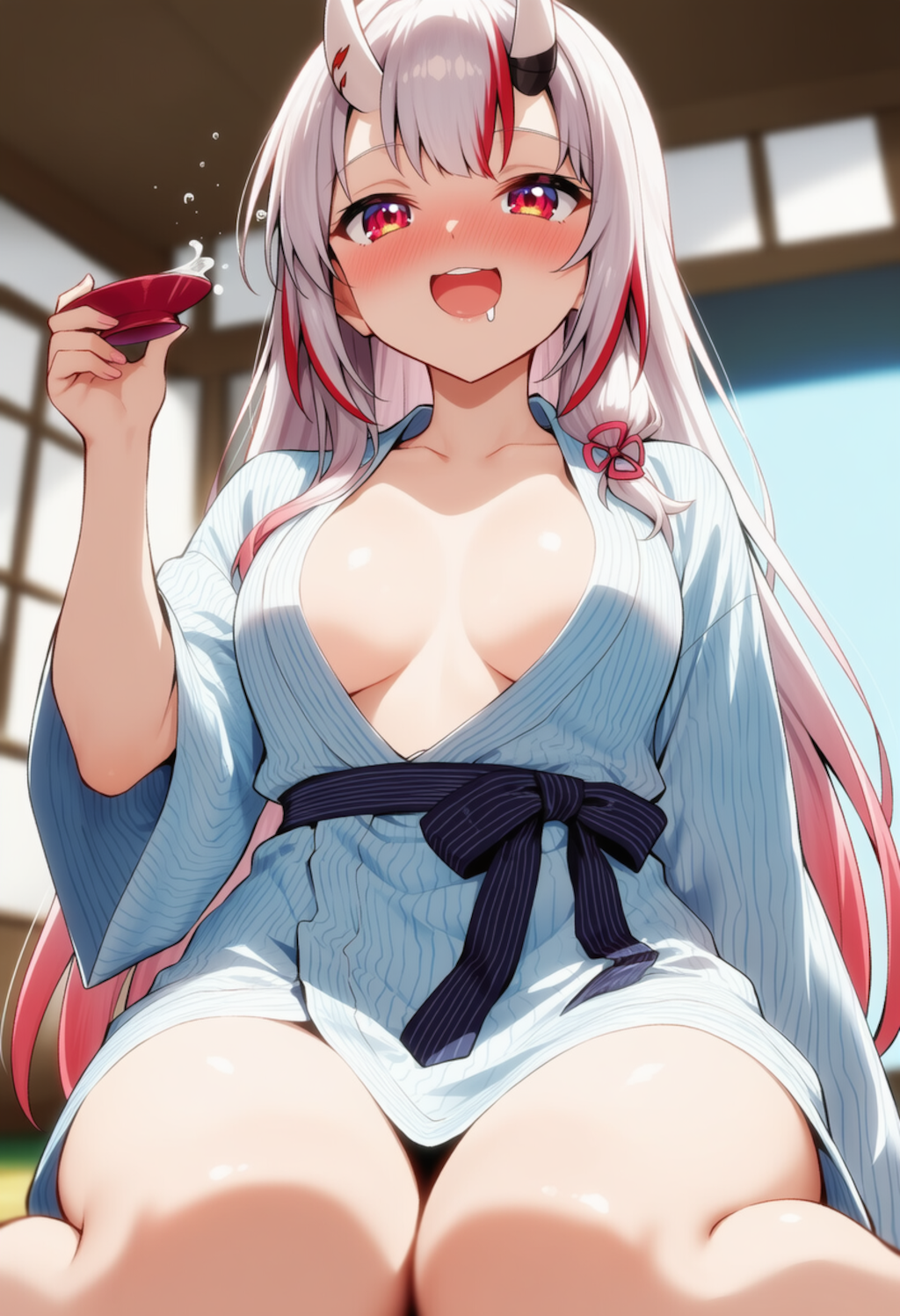 一緒に飲む？（百鬼あやめ）