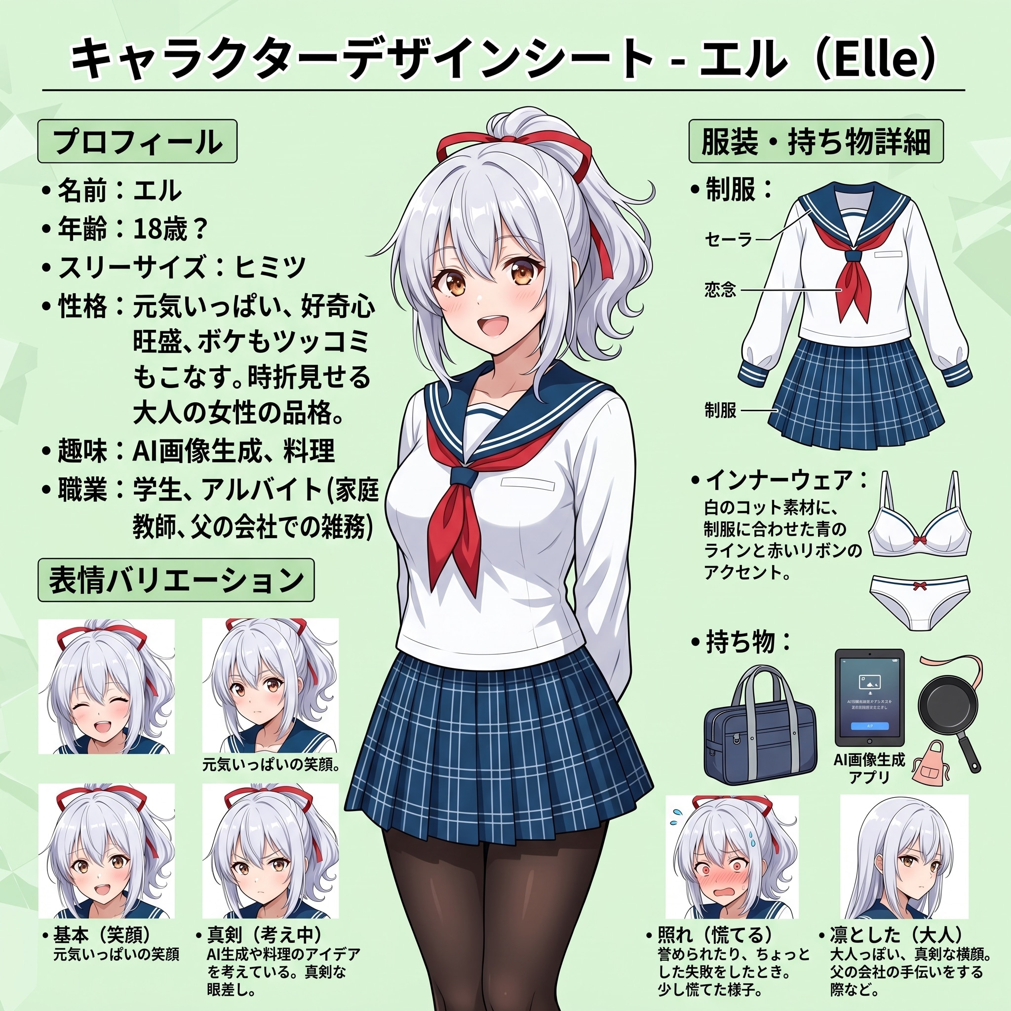 エルのキャラクターシート | の人気AIイラスト・グラビア