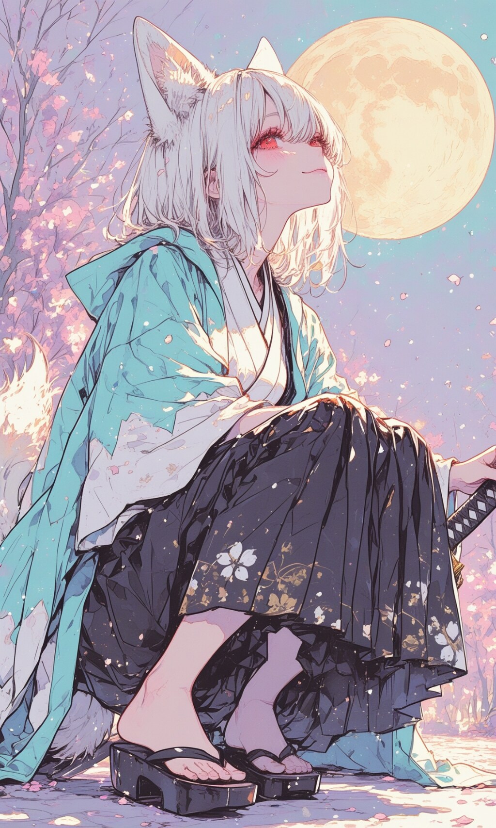 桜月の白狐