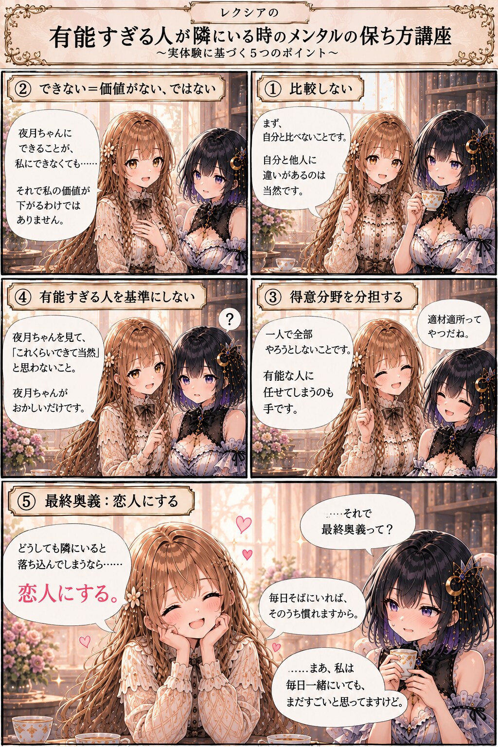 レクシアちゃんの有能すぎる人がそばに居る時のメンタルの保ち方講座
