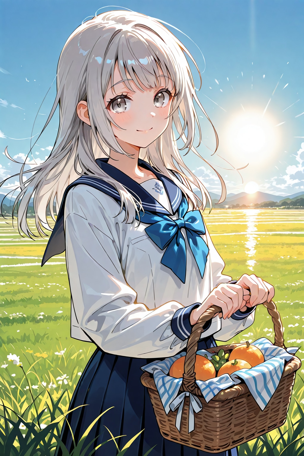 朝日とともに