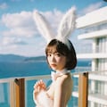 バルコニーのウサギ 4枚目