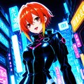 サイバーパンクな女の子 4枚目