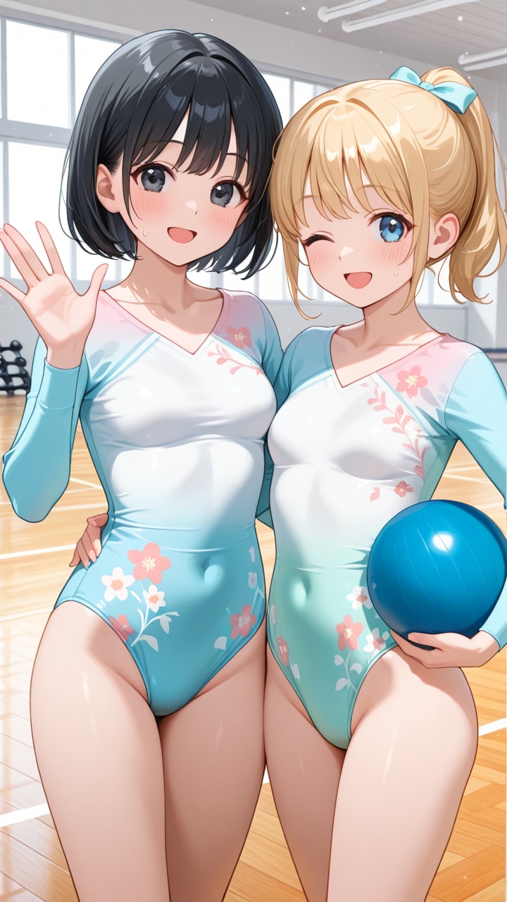 パステルなレオタード