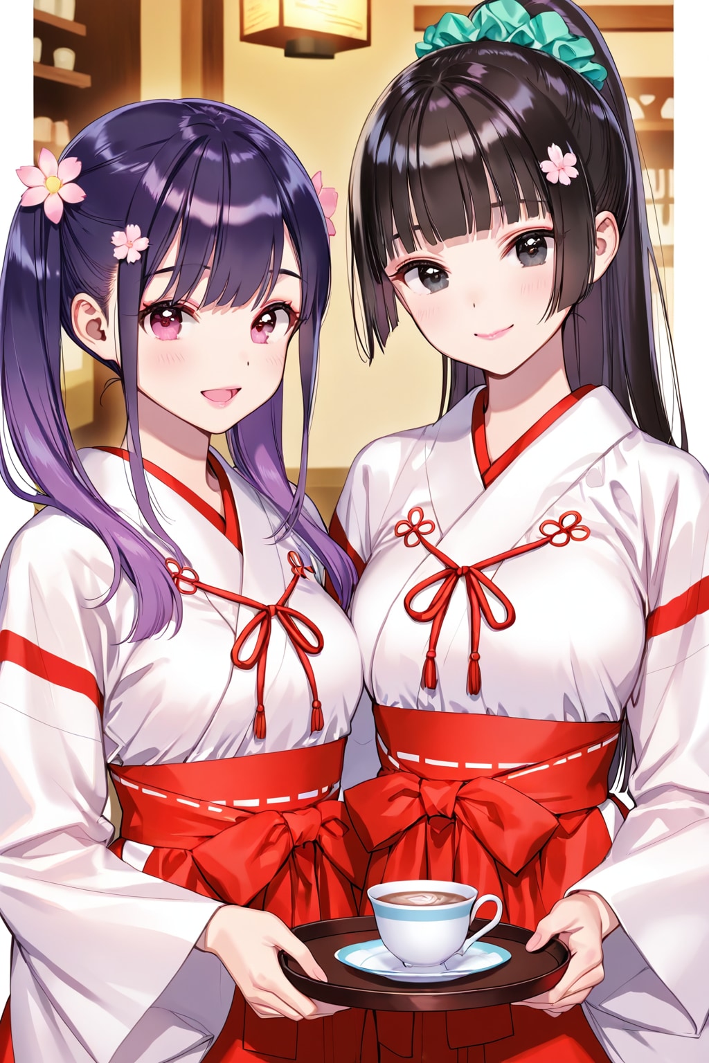 本日限定で和風喫茶AQUAMARINEを開催致します❤️〜絵梨奈ちゃん&萌音さんVersion