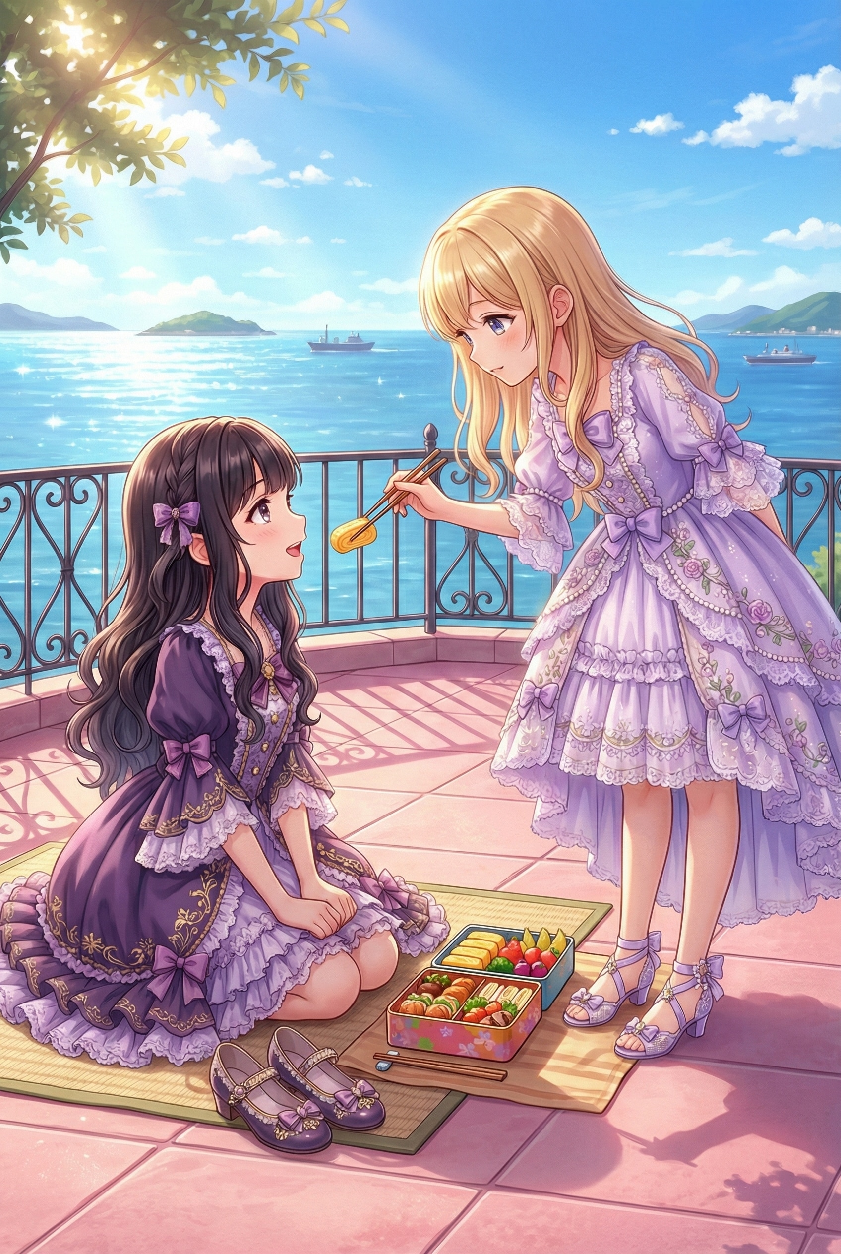 蒼海に寄せる紫の絆 | の人気AIイラスト・グラビア