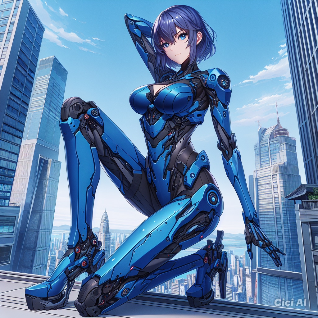 青いパワードスーツ