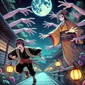 [3枚] 「江戸の夜 月光浴びて 妖怪来る」 3枚目